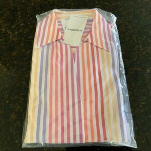Foxcroft Taylor multi stripe blouse